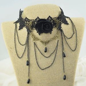 Flower Black Lace Choker Necklace Gothic Jewelry Accessories, Vampire Choker …